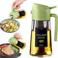 2-in-1 Glass Oil Sprayer & Dispenser – 470ml